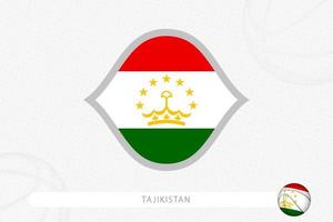 Tadzjikistan vlag voor basketbal wedstrijd Aan grijs basketbal achtergrond. vector