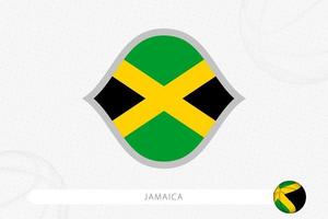 Jamaica vlag voor basketbal wedstrijd Aan grijs basketbal achtergrond. vector