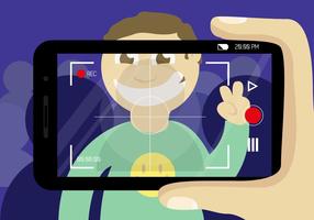 Zoeker Video Smartphone Vector Gratis