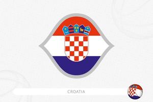 Kroatië vlag voor basketbal wedstrijd Aan grijs basketbal achtergrond. vector