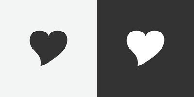 hart, liefde vector icoon. zwart en wit vector symbolen voor uw ontwerp