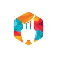 tandheelkundig stat vector logo ontwerp sjabloon. tandarts financiën icoon logo concept.