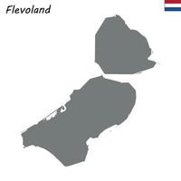 hoog kwaliteit kaart provincie van Nederland vector