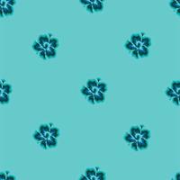 bloemen naadloos tropisch patroon planten met monochromatisch wijnoogst kleur stijl Aan blauw achtergrond. vector ontwerp. bloemen achtergrond. exotisch tropisch. bloemen behang. het drukken en textiel. herfst