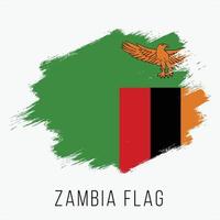grunge Zambia vector vlag