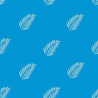 naadloos achtergrond met tropisch palm bladeren Aan pastel blauw achtergrond. gemakkelijk natuur achtergrond. naadloos patroon met hand- getrokken planten. mode ontwerp textiel. tropisch patroon. natuur behang vector