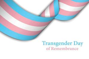 golvend lint of banier met transgender trots vlag vector