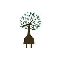 tech kerk logo concept. koord en kerk boom icoon logo ontwerp. vector