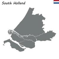 hoog kwaliteit kaart provincie van Nederland vector