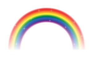 realistisch regenboog geïsoleerd Aan wit achtergrond. voor uw ontwerp vector