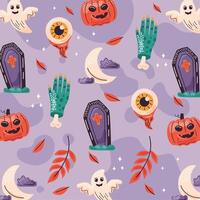 gelukkig halloween viering patroon vector