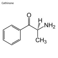 skelet- formule van cathinon vector