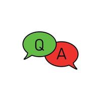 vragen en antwoorden toespraak bubbel icoon. FAQ babbelen voor uw ontwerp vector