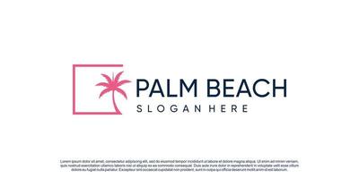 palm logo ontwerp vector met creatief gemakkelijk en uniek concept