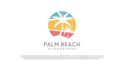 palm logo ontwerp vector met creatief gemakkelijk en uniek concept