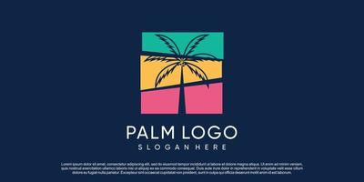 palm logo ontwerp vector met creatief gemakkelijk en uniek concept