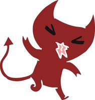 cartoon van een schattige kawaii-demon vector