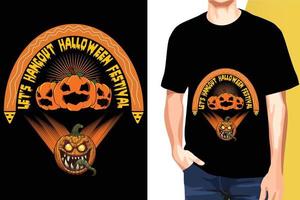 halloween afdrukken klaar t-shirt ontwerp vector Sjablonen