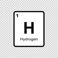 chemisch element waterstof . vector illustratie