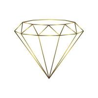 luxe goud diamant geïsoleerd. vector lijn logo voor uw ontwerp