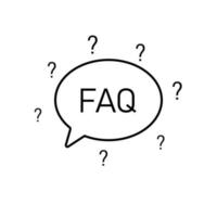 vragen toespraak bubbel icoon. FAQ babbelen symbool voor uw ontwerp vector