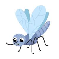 schattig glimlachen mug geïsoleerd Aan wit achtergrond. grappig insect voor kinderen. vlak tekenfilm vector illustratie