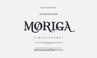 luxe serif alfabet vector. elegant lettertype voor mode, logo, muziek, bruiloft, uitnodiging vector