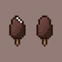 pixel kunst stijl, 18 beetje stijl ijs chocola stok vector