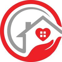 huis liefde logo vector