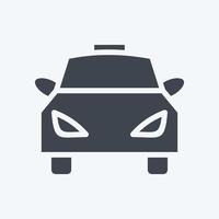 icoon taxi. geschikt voor automotive symbool. glyph stijl. gemakkelijk ontwerp bewerkbaar. ontwerp sjabloon vector. gemakkelijk illustratie vector