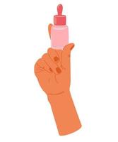 vrouwen handen Holding room. kunstmatig Product. het wassen melk, lichaam en gezicht room. gelaats massage. dagelijks huid zorg routine- en hygiëne concept. vector illustratie