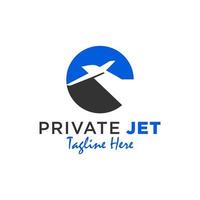 vliegend Jet vervoer logo ontwerp vector