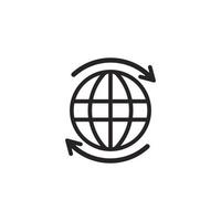 wereldbol icoon vector illustratie ontwerp sjabloon