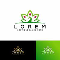 logo illustratie van Pauw lotus bloem, perfect logo voor schoonheid, verzinnen, salon, enz. vector