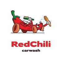 rode chili car wash logo vector