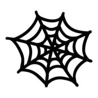 vector halloween spin web clip art geïsoleerd Aan wit achtergrond. grappig, schattig illustratie voor seizoensgebonden ontwerp, textiel, decoratie kinderen speelkamer of groet kaart. hand- getrokken prints en tekening.