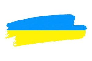 hand- getrokken Oekraïne vlag borstel concept. vlag van Oekraïne grunge stijl geïsoleerd Aan wit achtergrond. grunge borstel beroerte met Oekraïne nationaal vlag. waterverf schilderij vlag van Oekraïne vector