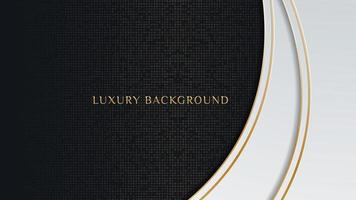 elegant luxe zwart wit achtergrond met diagonaal goud lijnen element en schitteren vector