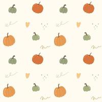 schattig knus herfst patroon met pompoenen. illustratie huis comfort. patroon voor decor, achtergronden, textiel, stoffen, servetten. vector