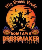 naaister t-shirt ontwerp voor halloween vector