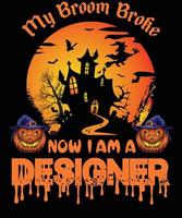 ontwerper t-shirt ontwerp voor halloween vector