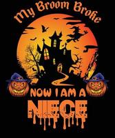 nicht t-shirt ontwerp voor halloween vector