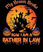 vader in wet t-shirt ontwerp voor halloween vector