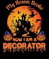 decorateur t-shirt ontwerp voor halloween vector