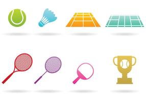 Badminton logos vector