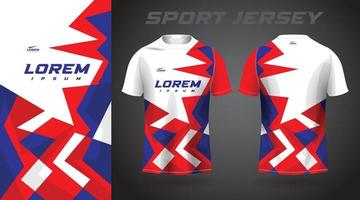 rood blauw shirt sport jersey ontwerp vector