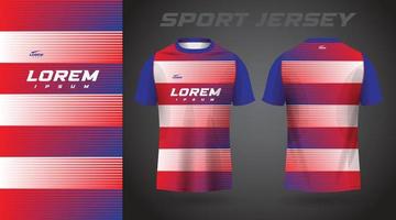 rood blauw shirt sport jersey ontwerp vector