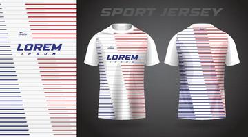 rood blauw shirt sport jersey ontwerp vector