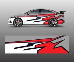 abstract sport racing auto inpakken sticker en sticker ontwerp. vector eps10 formaat.