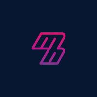 mh logo. m en h minimalistische kleurrijk logo. modern lijn logo ontwerp concept sjabloon vector